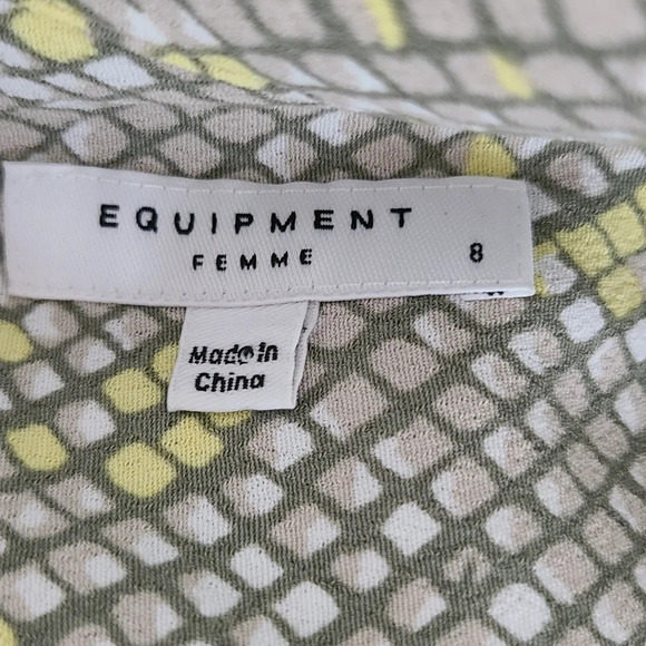 Equipment Axelle Snakeskin Print Tie Waist Dress 8 - Picture 7 of 9